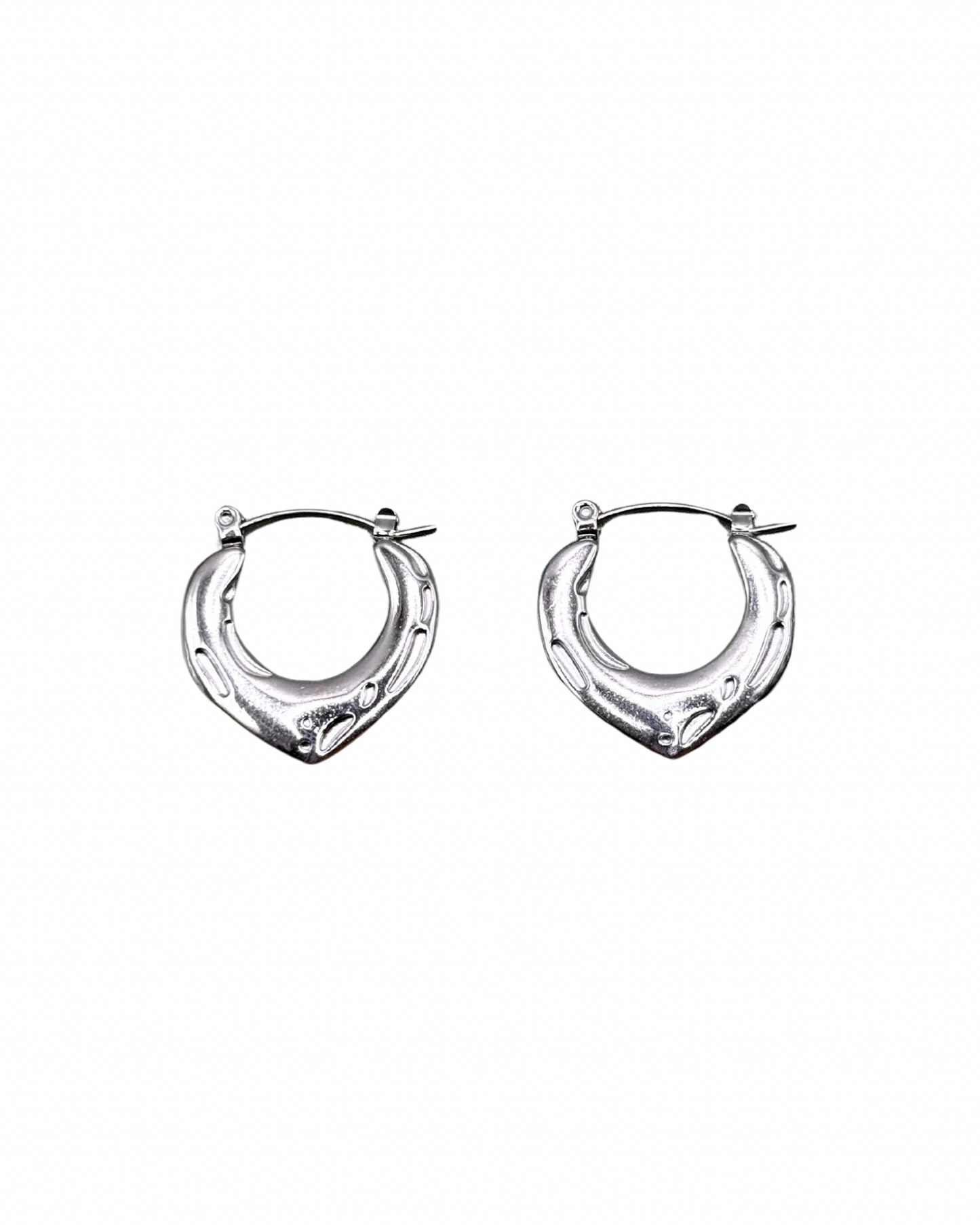 Silver Peach Earrings