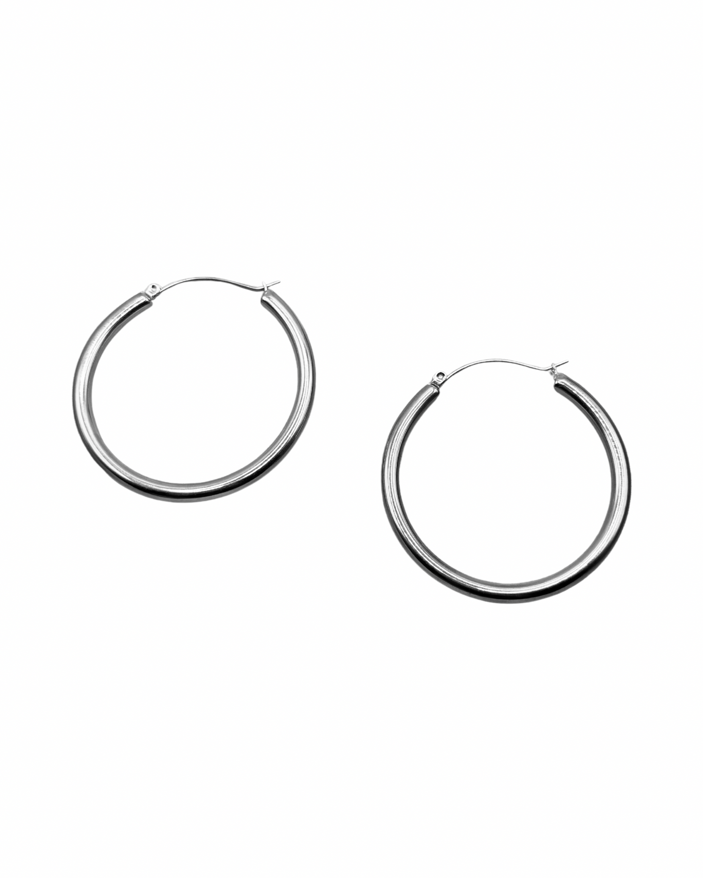 Silver Chunky Hoops