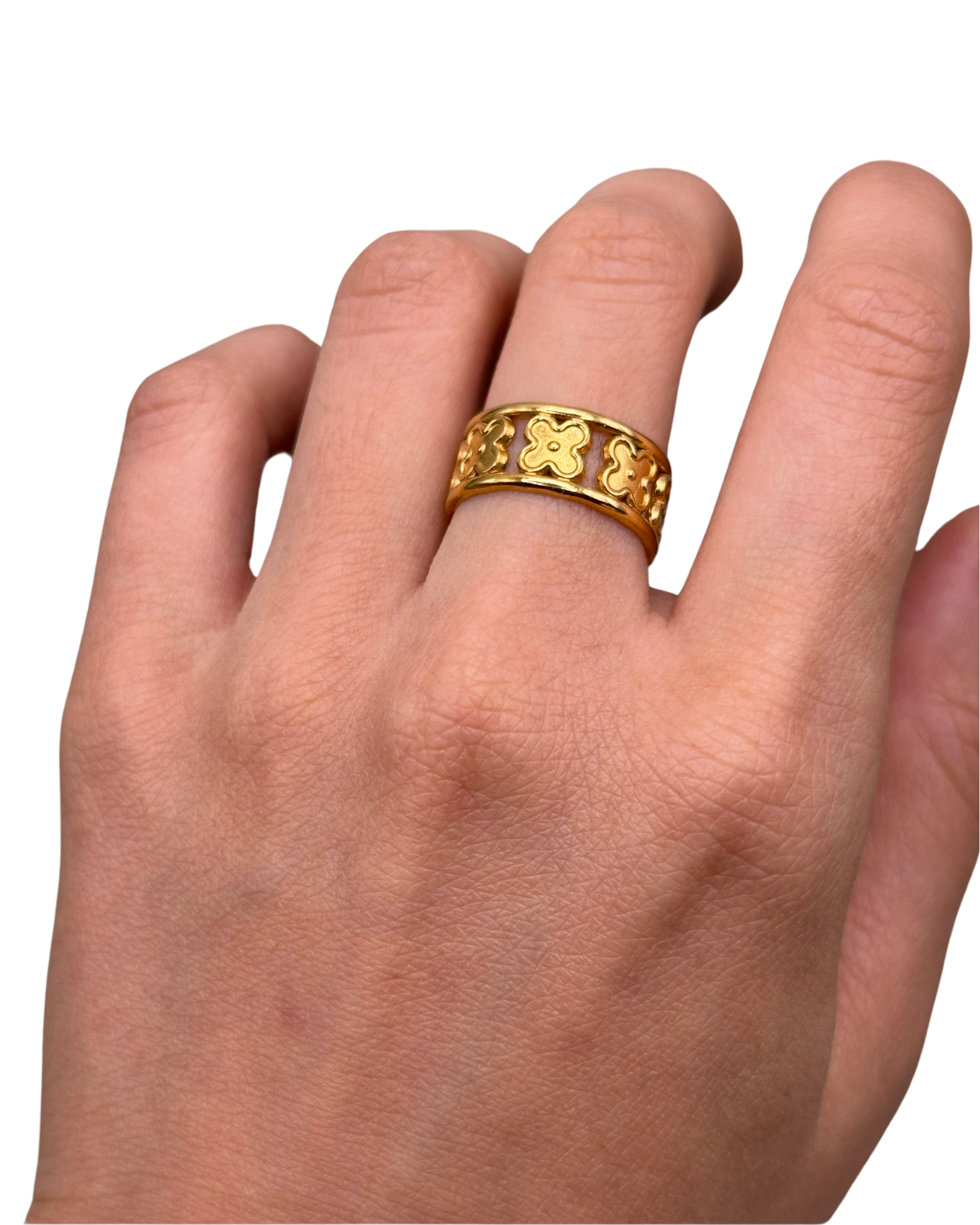 Gold Peony Ring