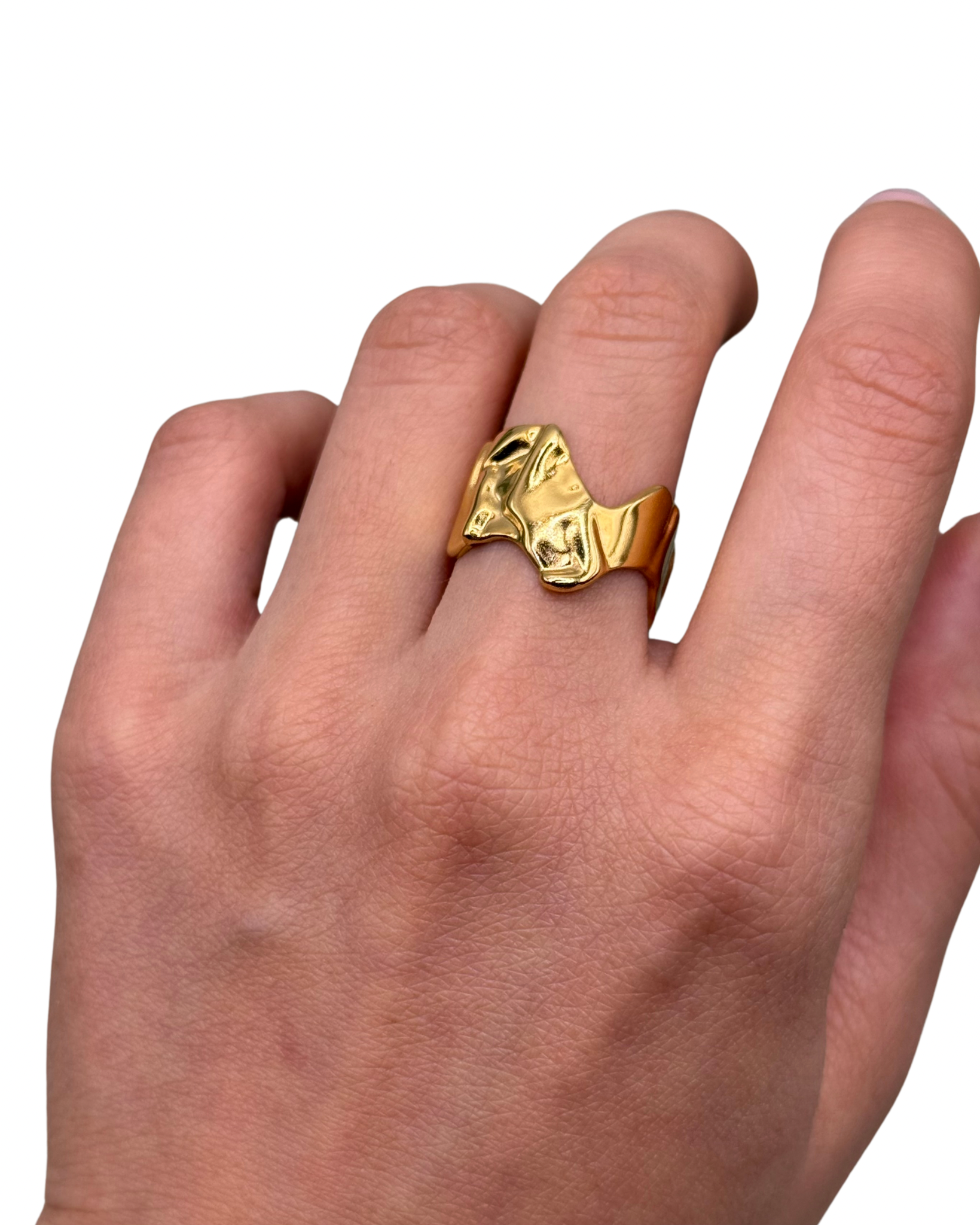 Gold Crumpler Ring