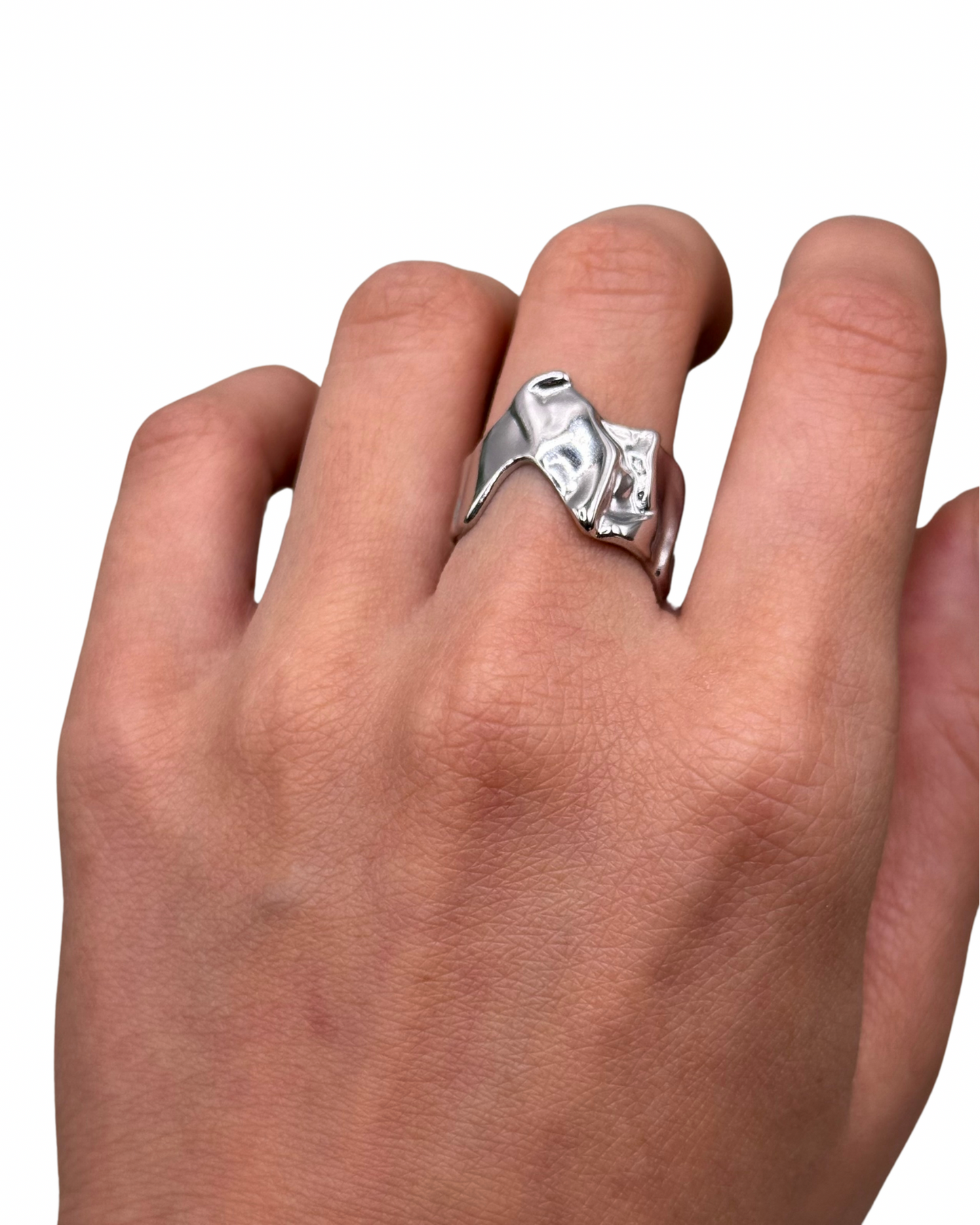 Silver Crumpler Ring