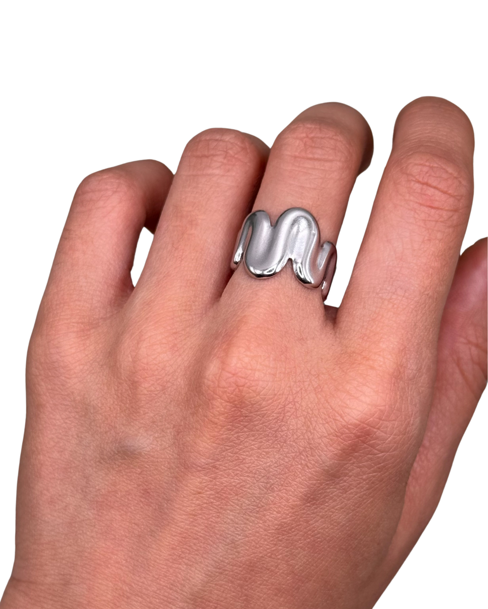 Silver Blobby Ring