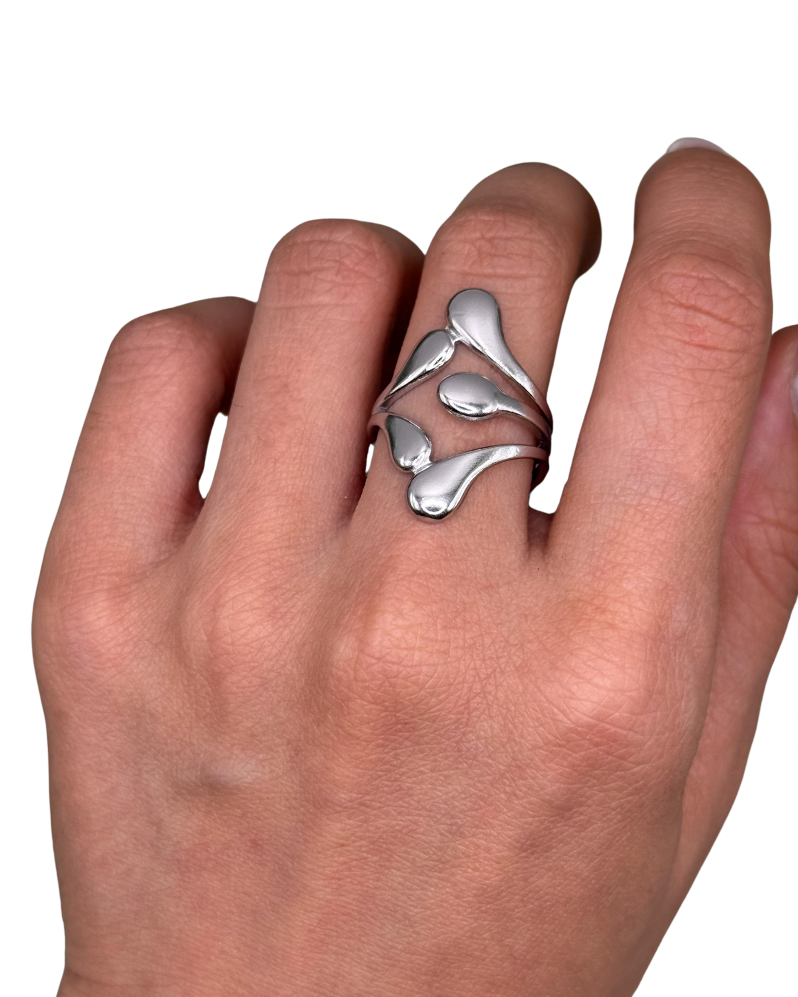 Silver Droopy Ring