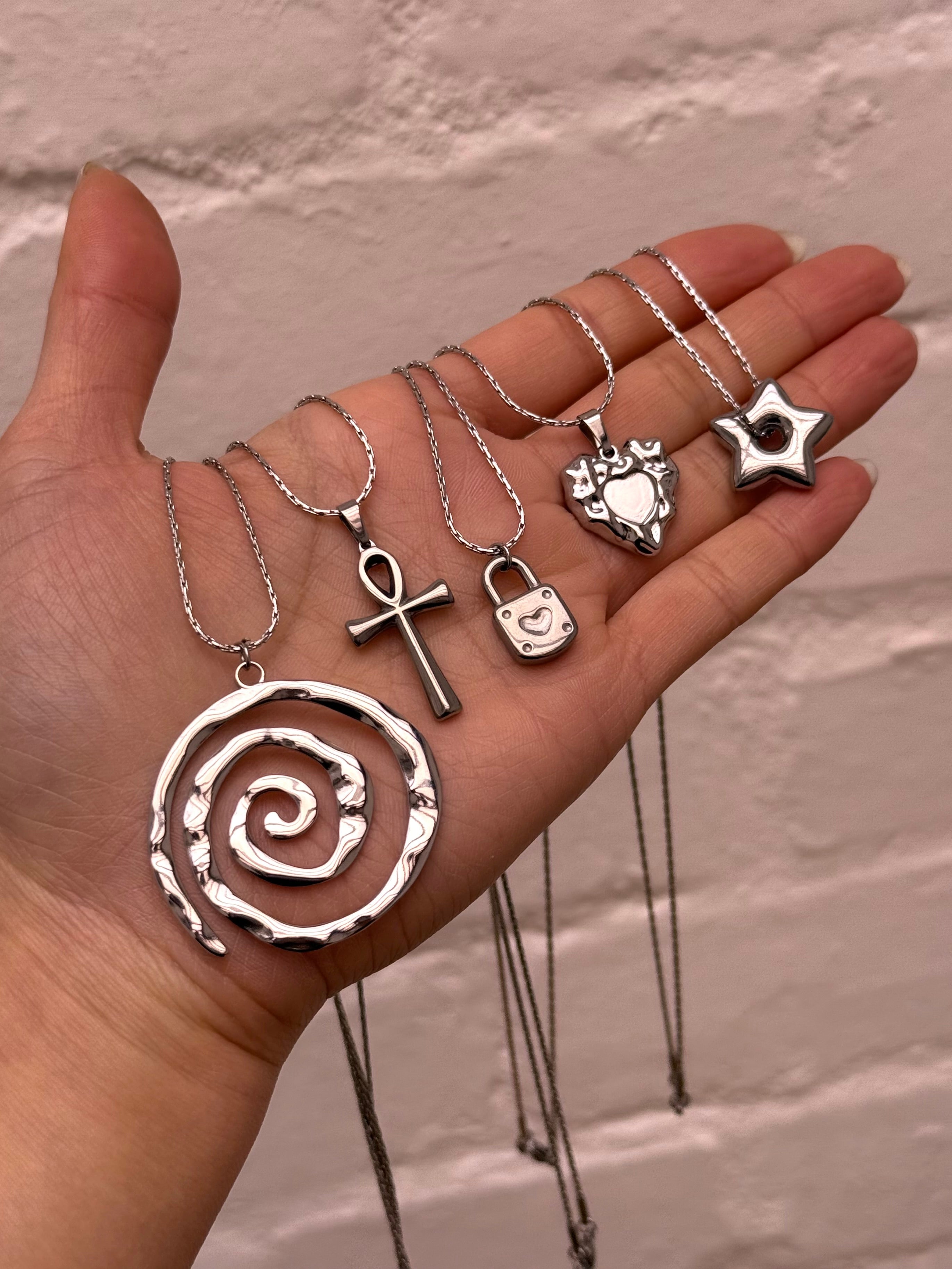 silver necklaces
