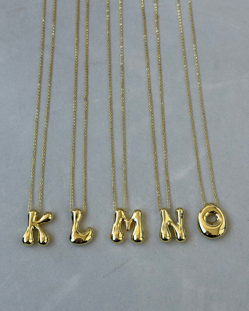 Gold 3D Initial Necklace