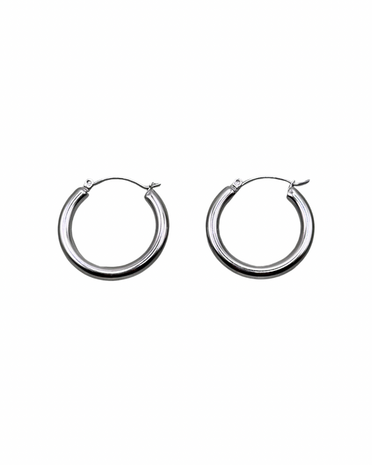 Silver Chunky Hoops (Mini)