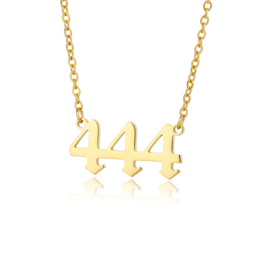 444 Angel Number Necklace (Protection)
