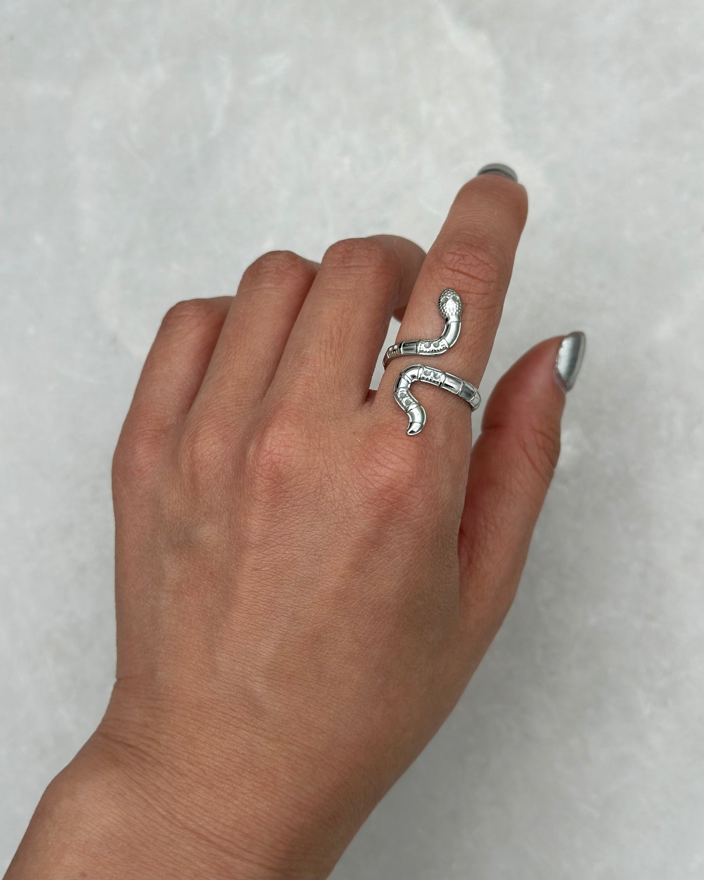 Silver Viper Ring