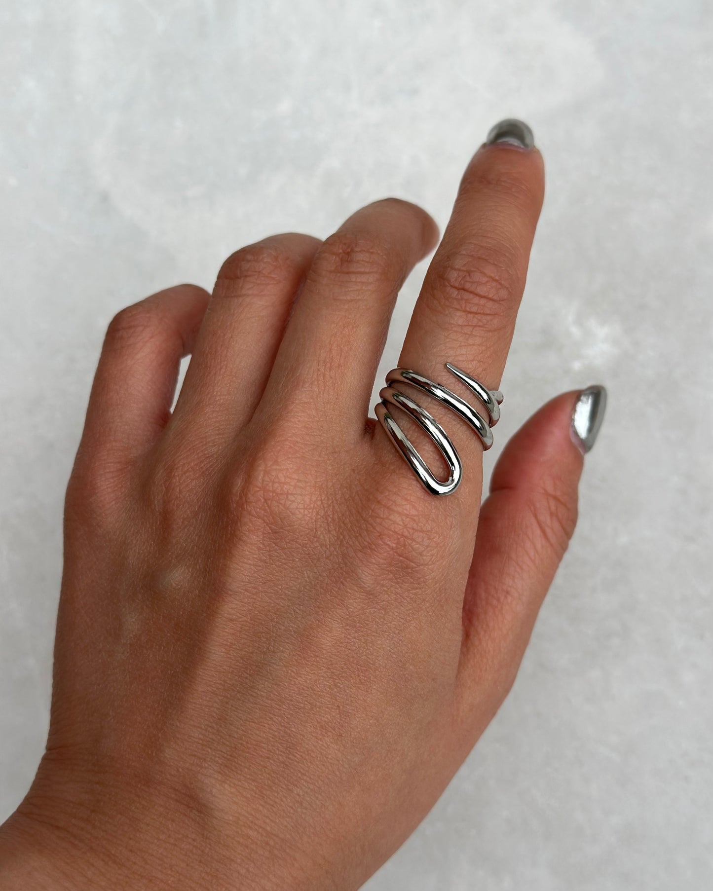 Silver Coco Ring