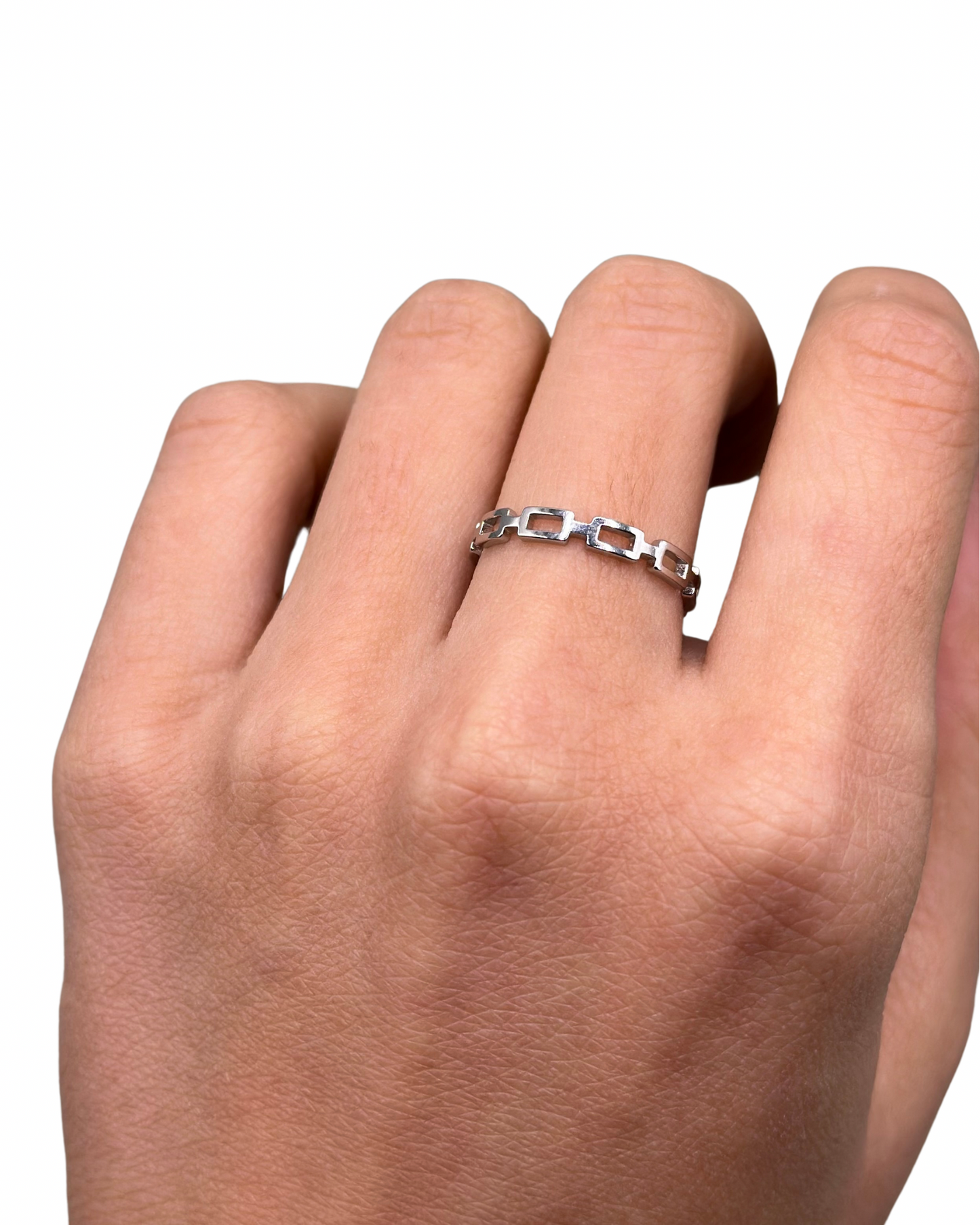 Silver Mini Chain Ring