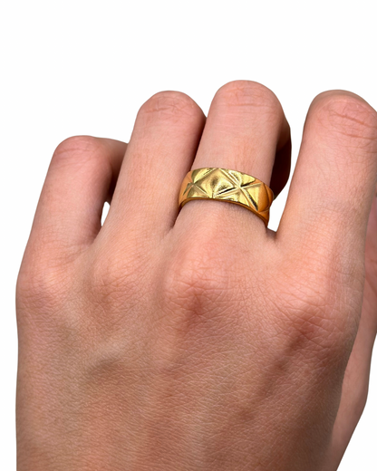 Gold Quilted Ring