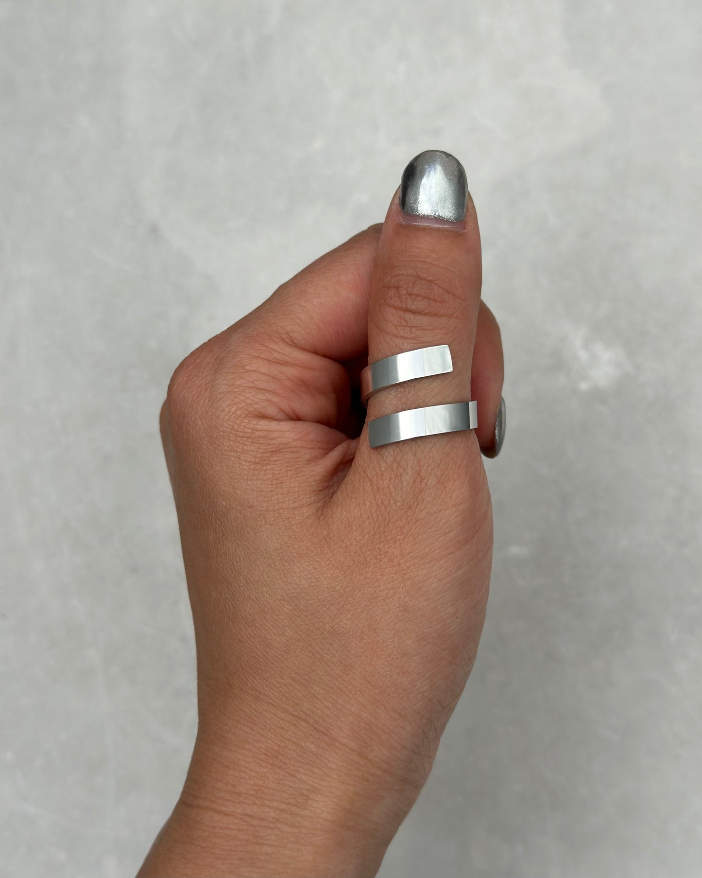 Silver Ribbon Ring