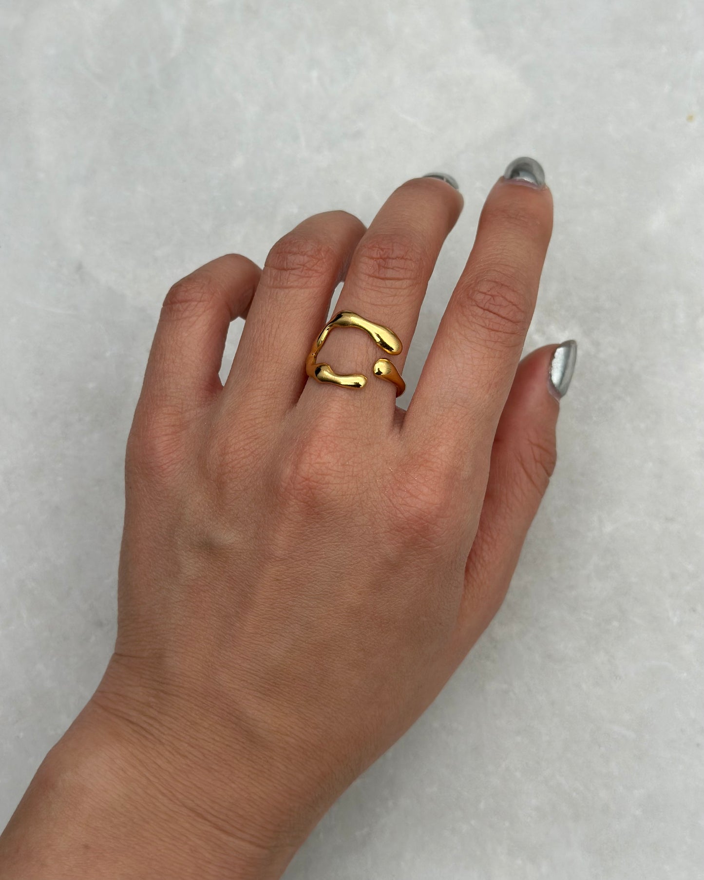 Gold Molten Ring