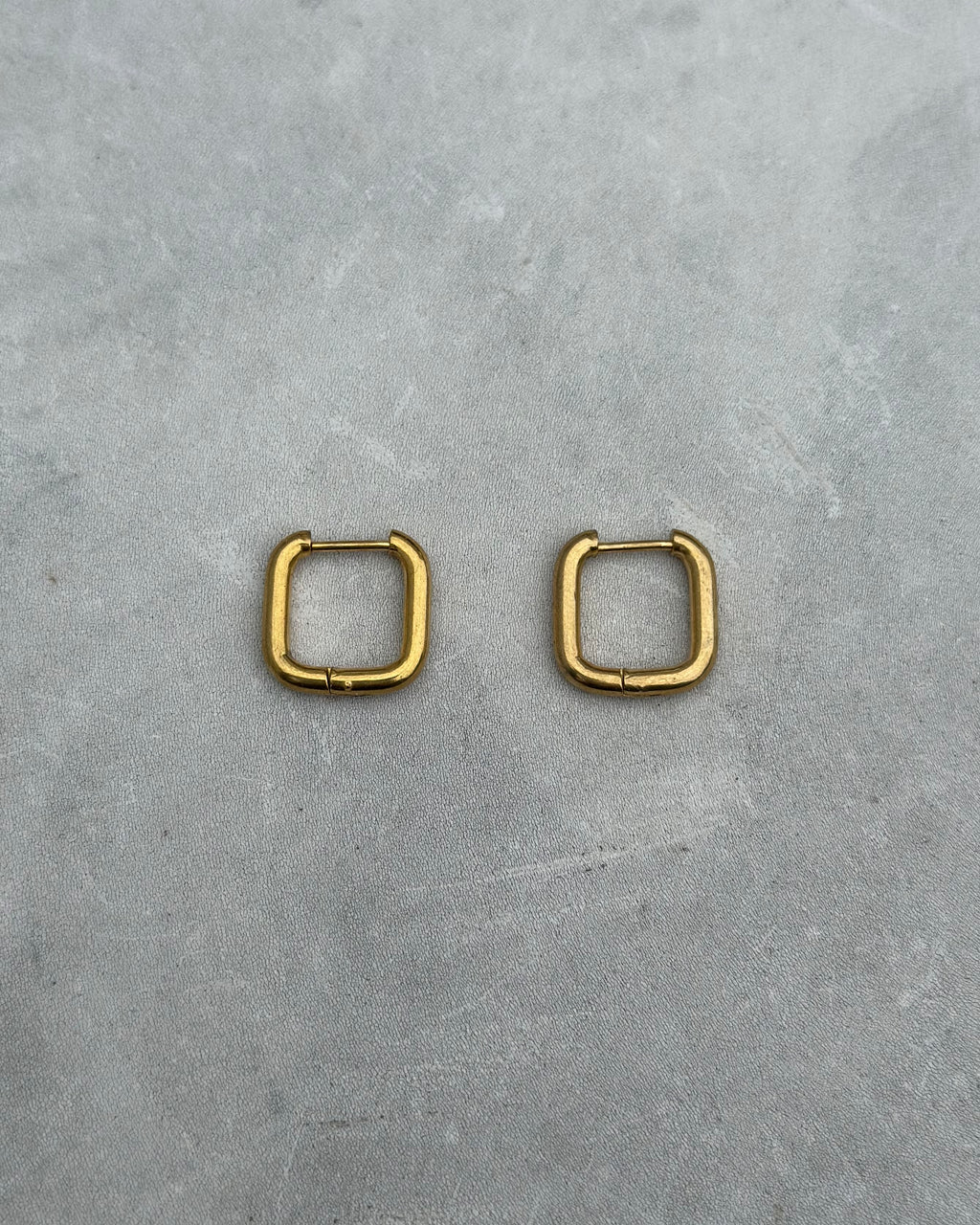 Gold Square Earrings