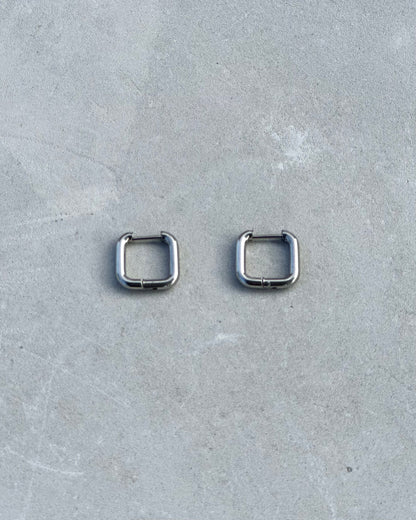 Silver Square Earrings