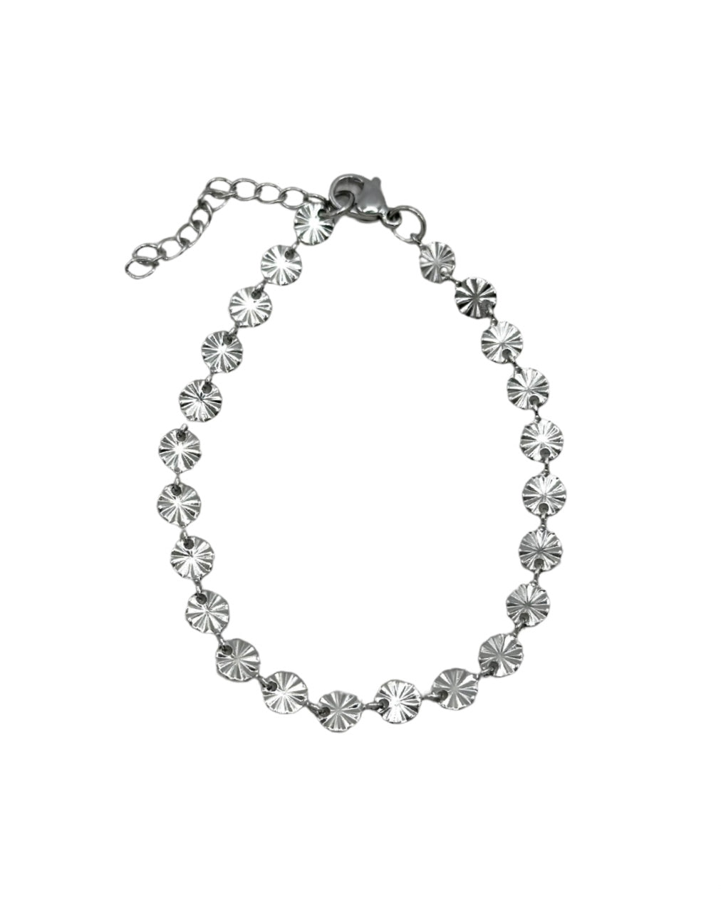 Silver Disc Bracelet