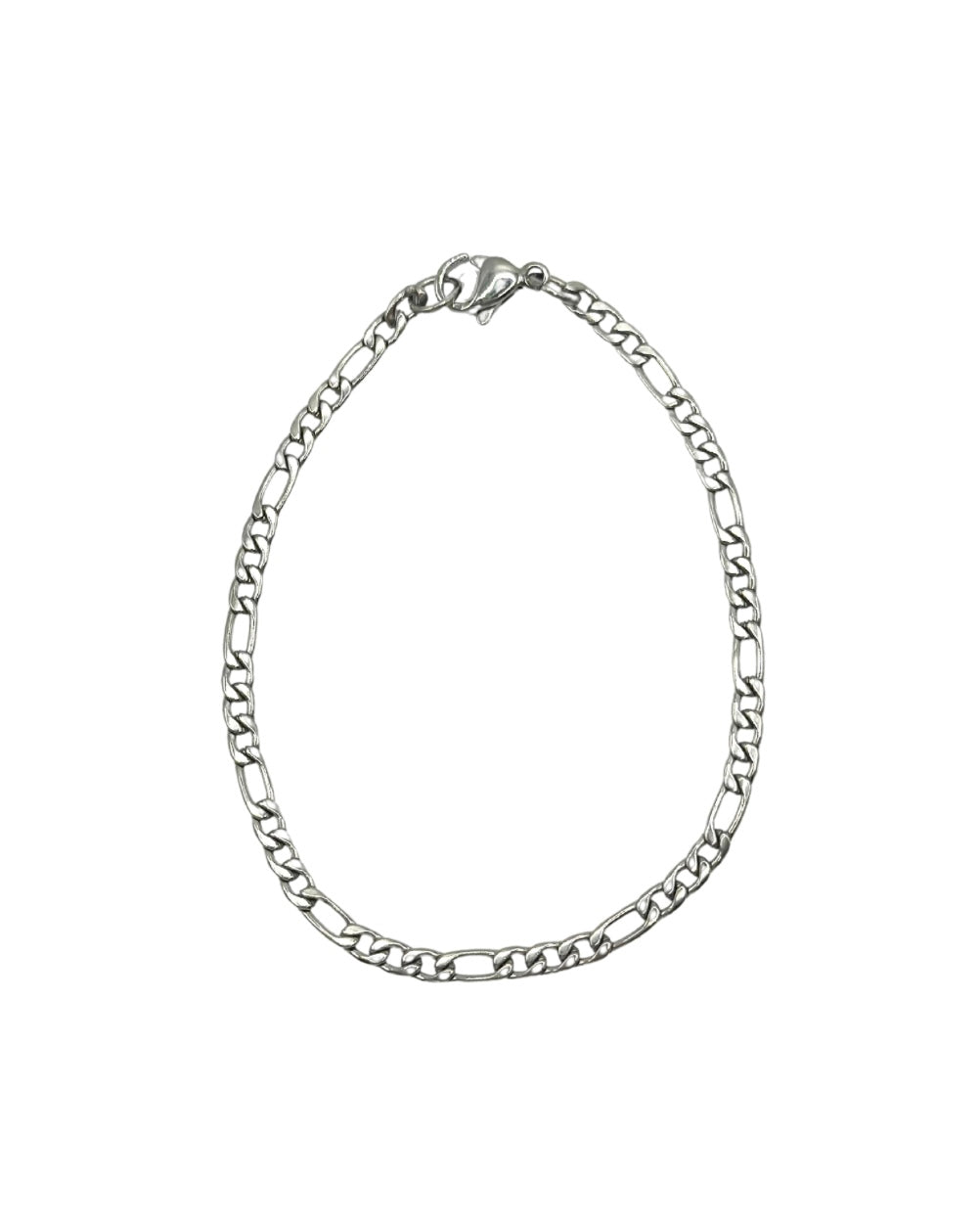 Silver Figaro Bracelet