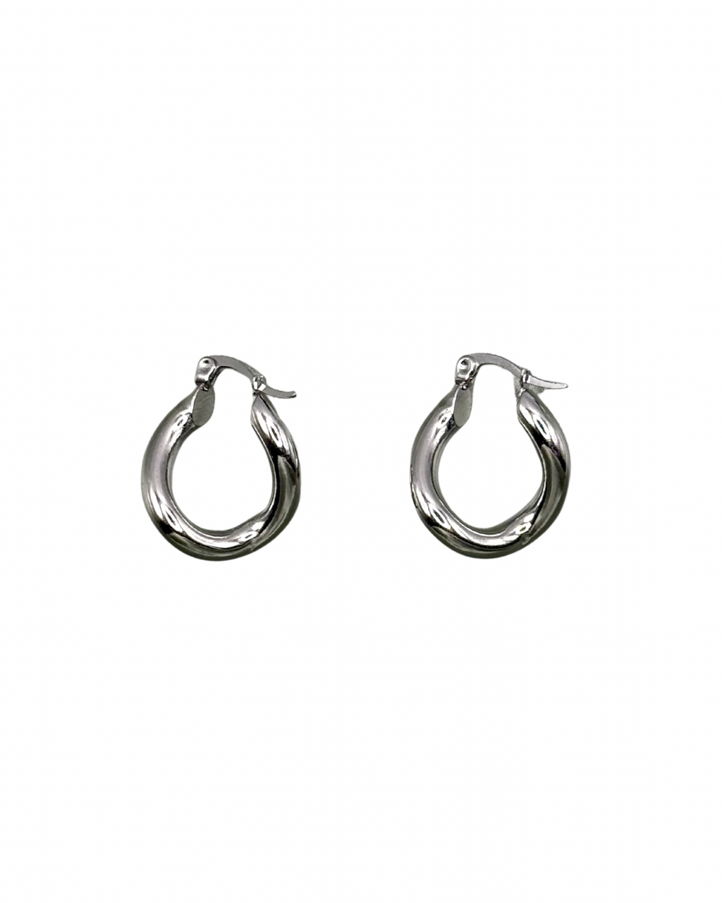 Silver Curve Earrings