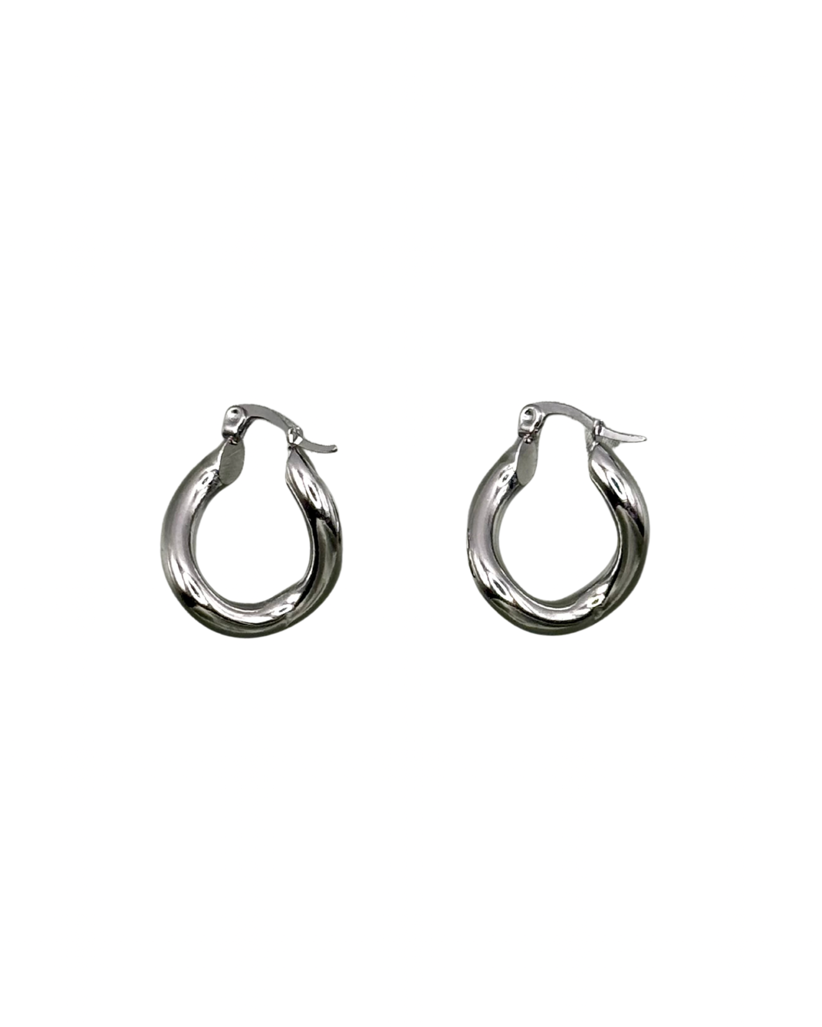 Silver Curve Earrings