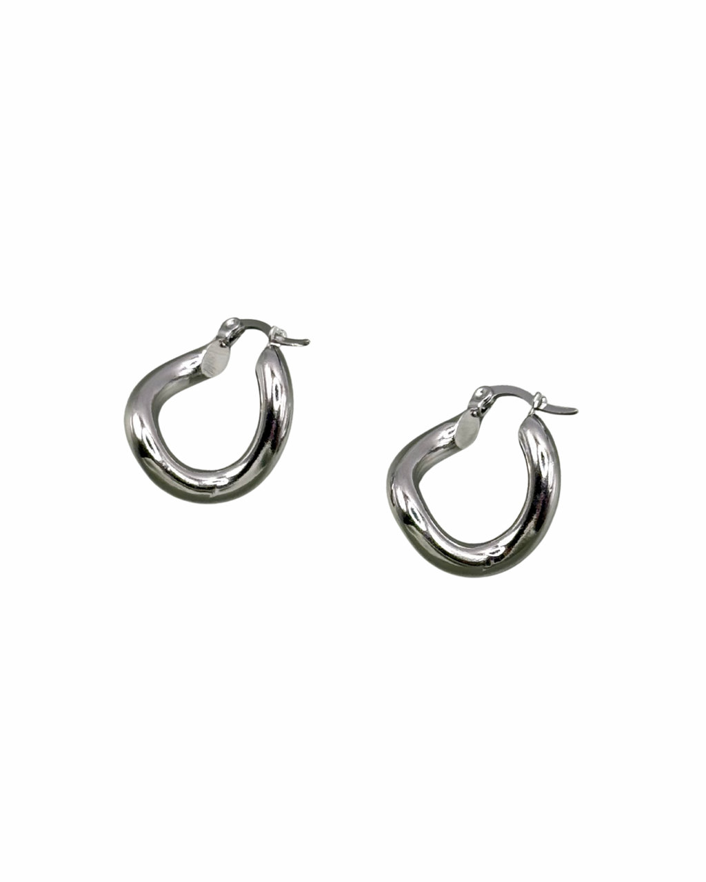 Silver Curve Earrings