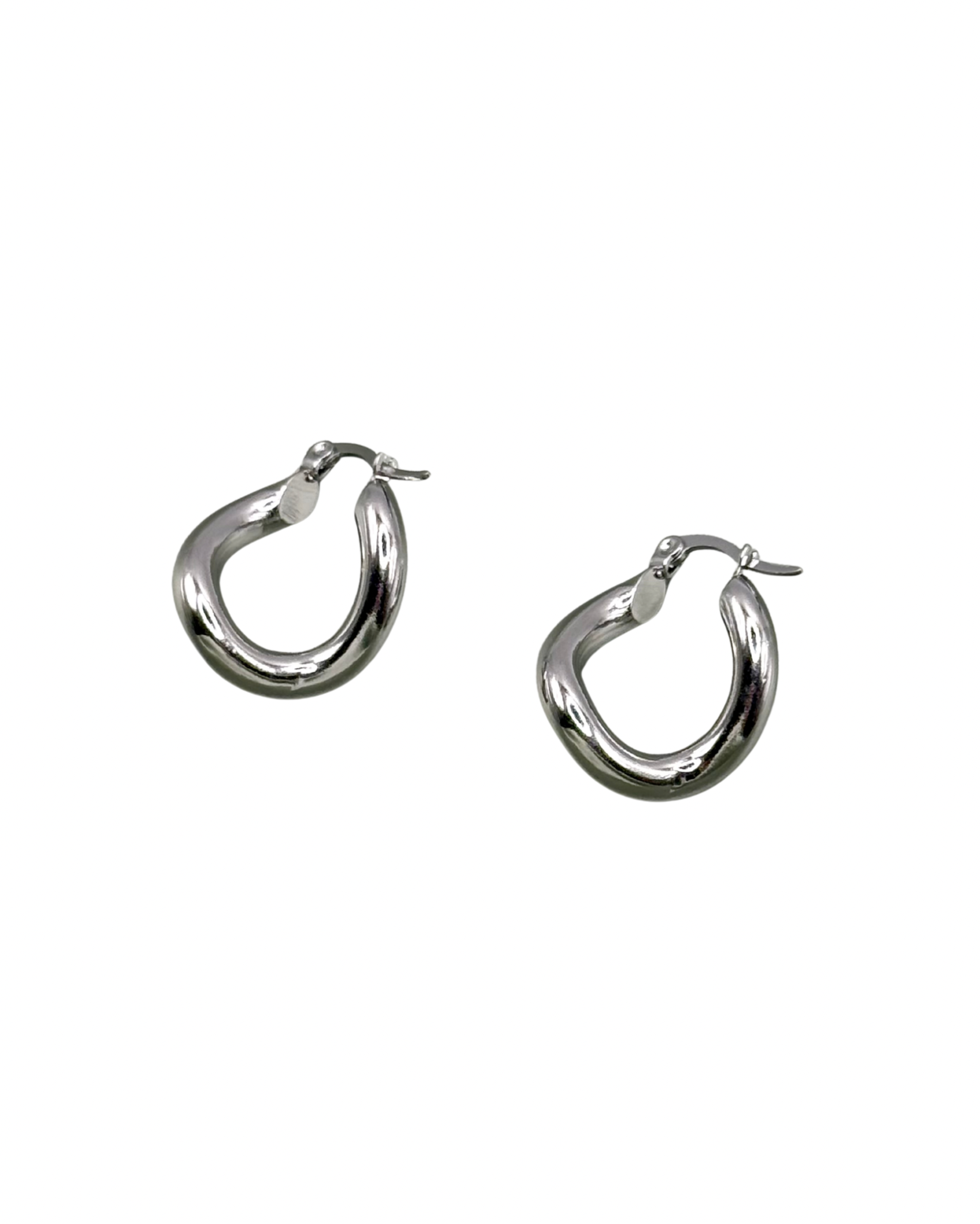 Silver Curve Earrings