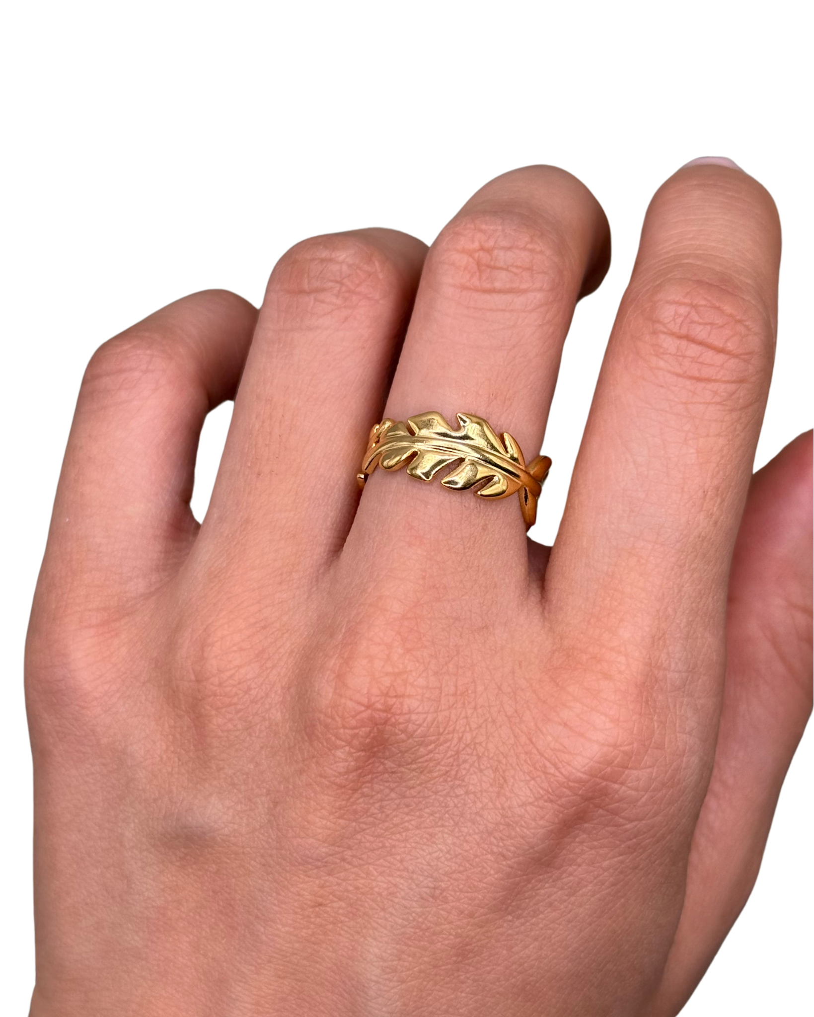 monstera ring Gold Monstera Ring