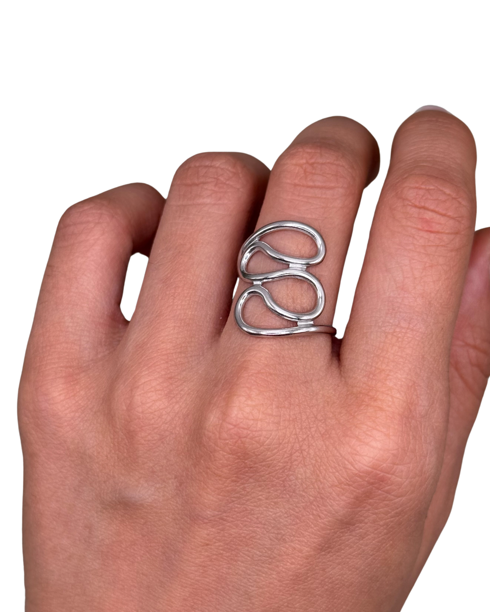 Calgary Loop Ring Silver Loopy Ring – CURATED CHAOTICA