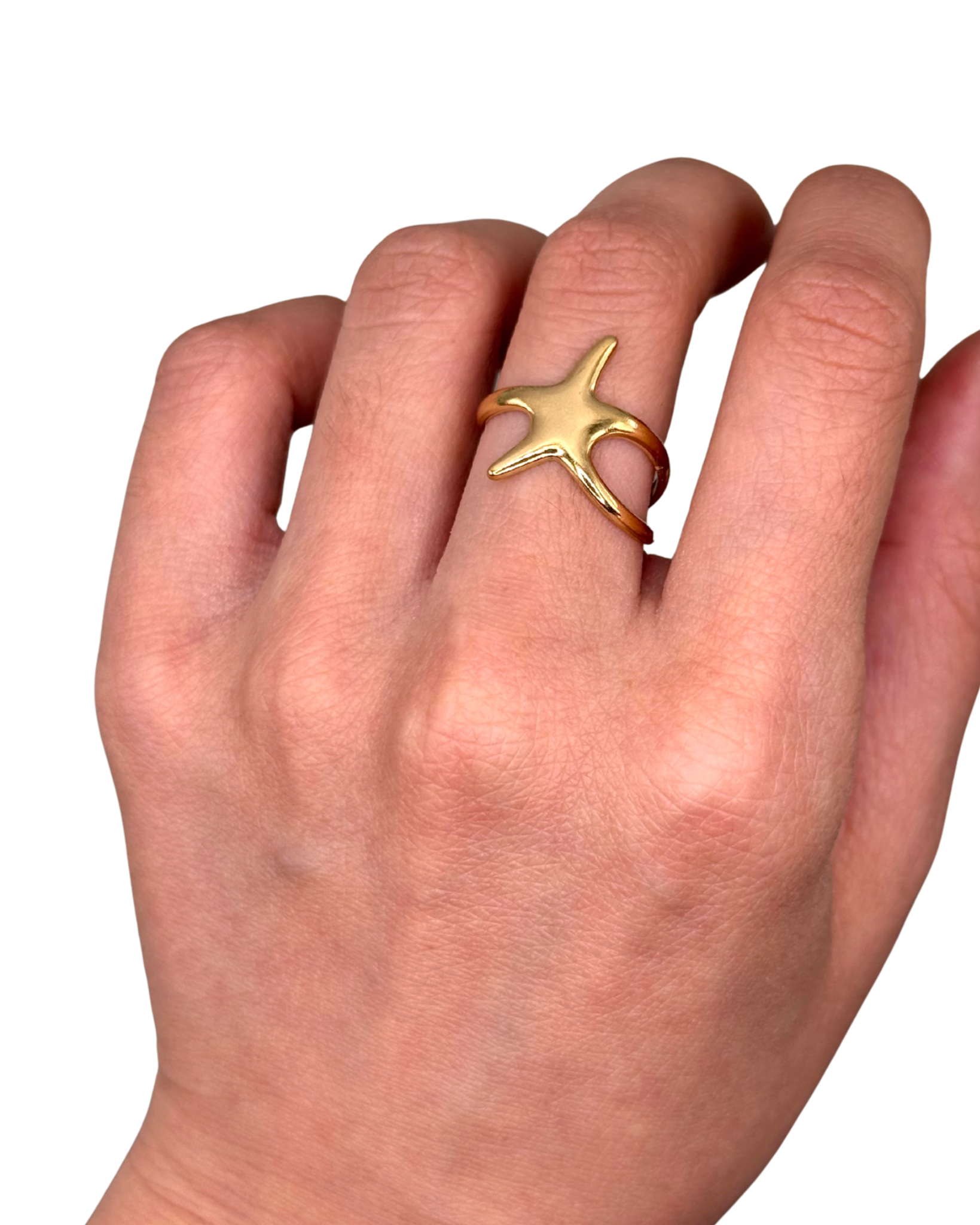 Gold Starfish Ring