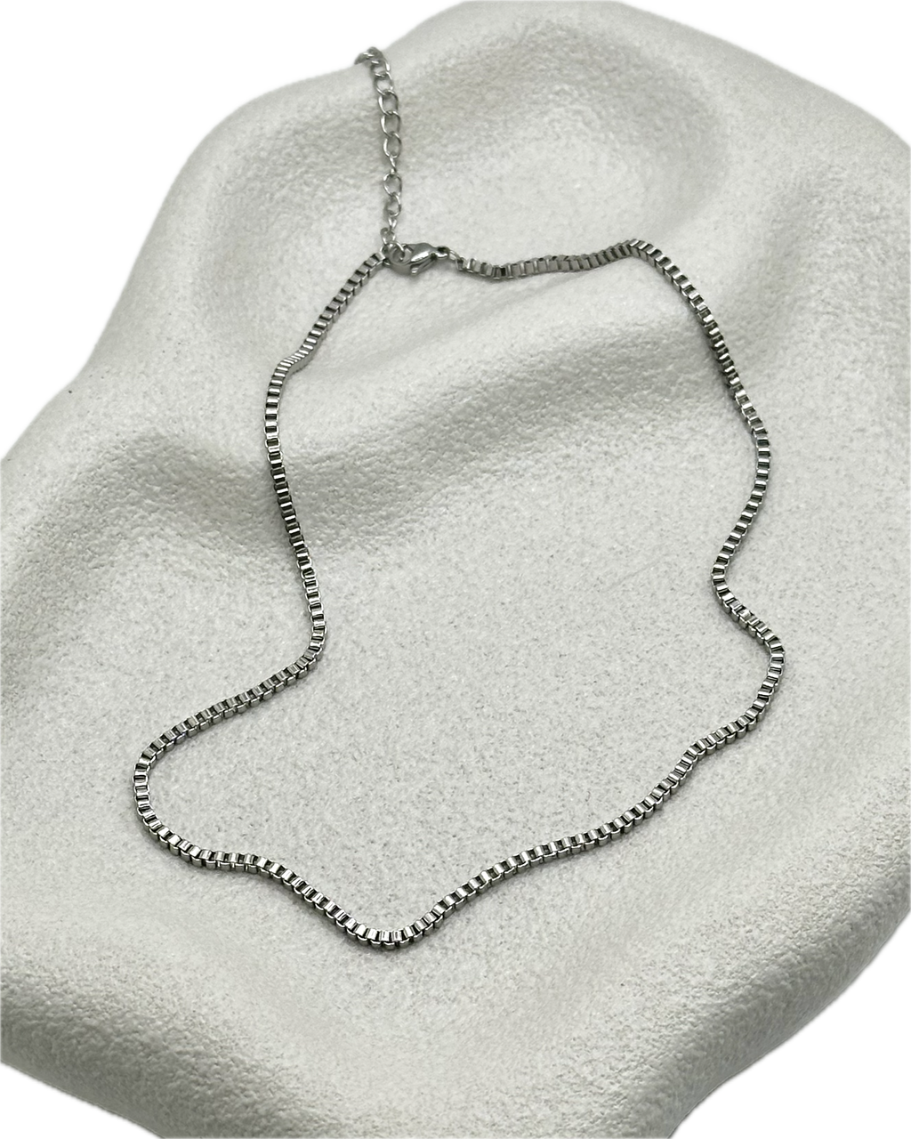 Silver Box Chain Necklace