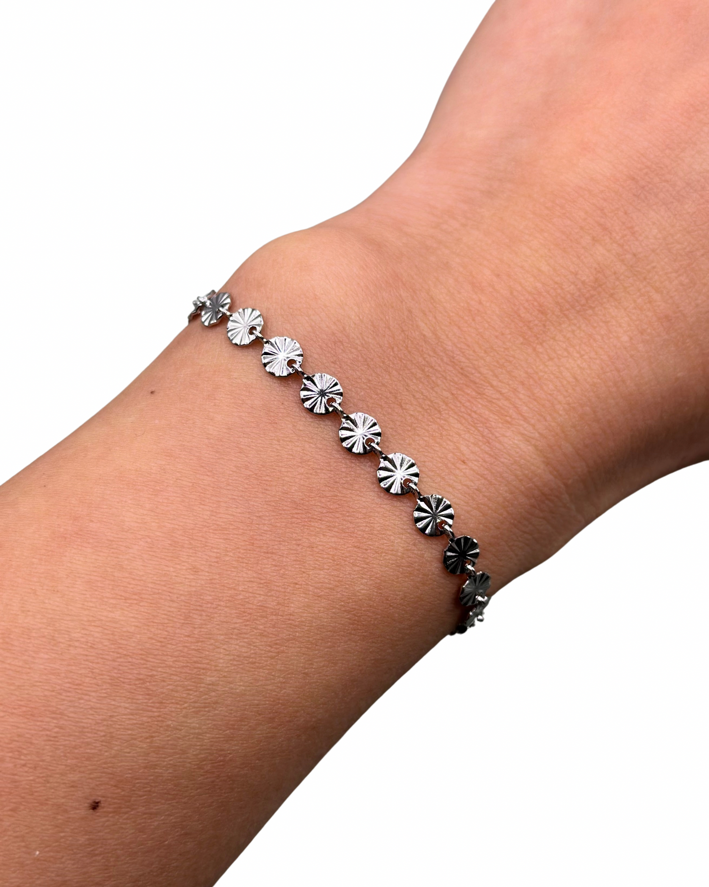 Silver Disc Bracelet