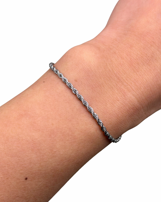 Silver Rope Bracelet