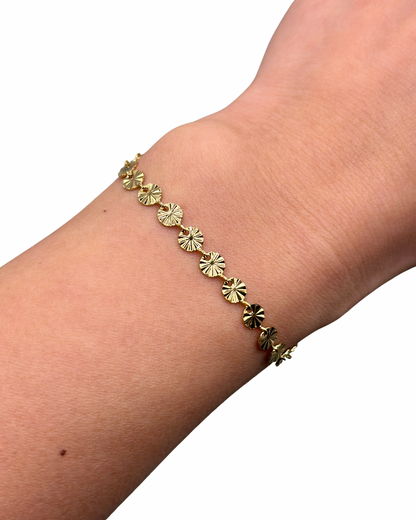 Gold Disc Bracelet