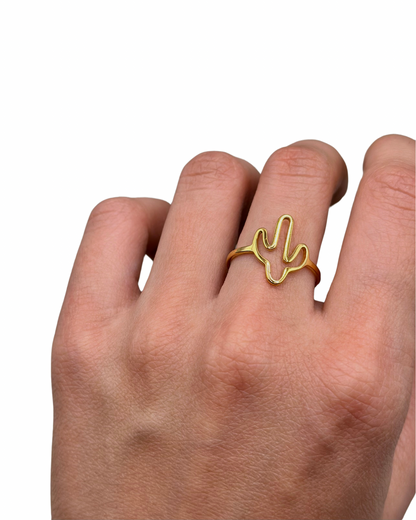 Gold Cactus Ring