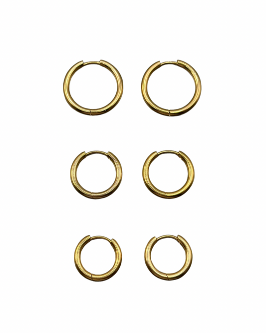 Staple Gold Hoops