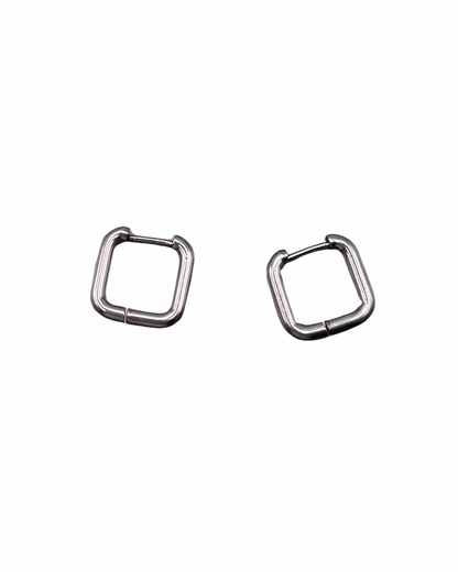 Silver Square Earrings