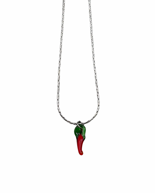 Silver Chilli Necklace