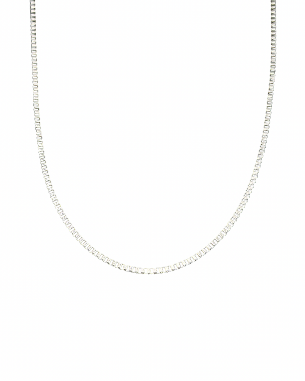 Silver Box Chain Necklace