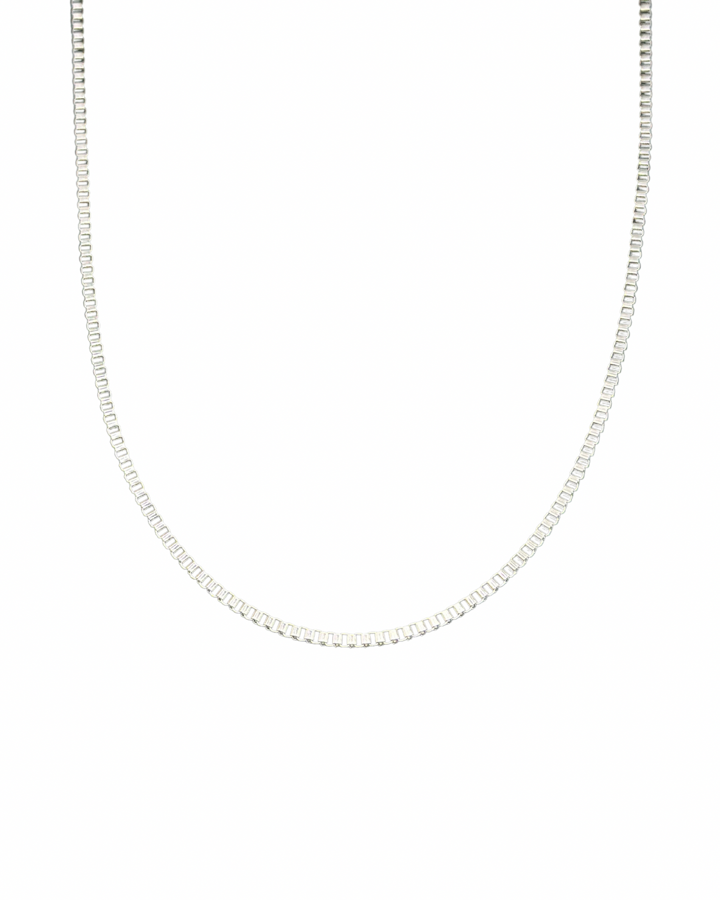 Silver Box Chain Necklace