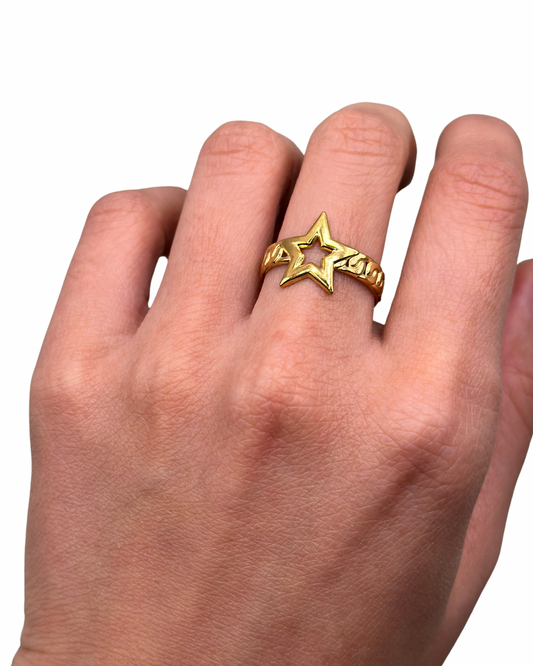 Gold Penta Ring