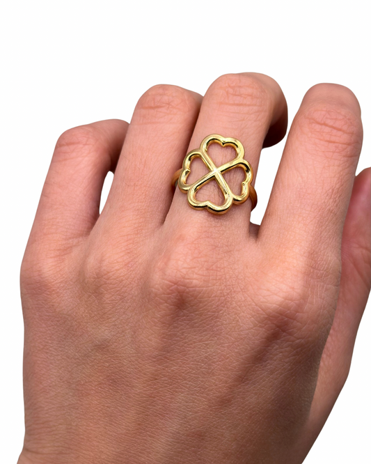 Gold Clover Ring