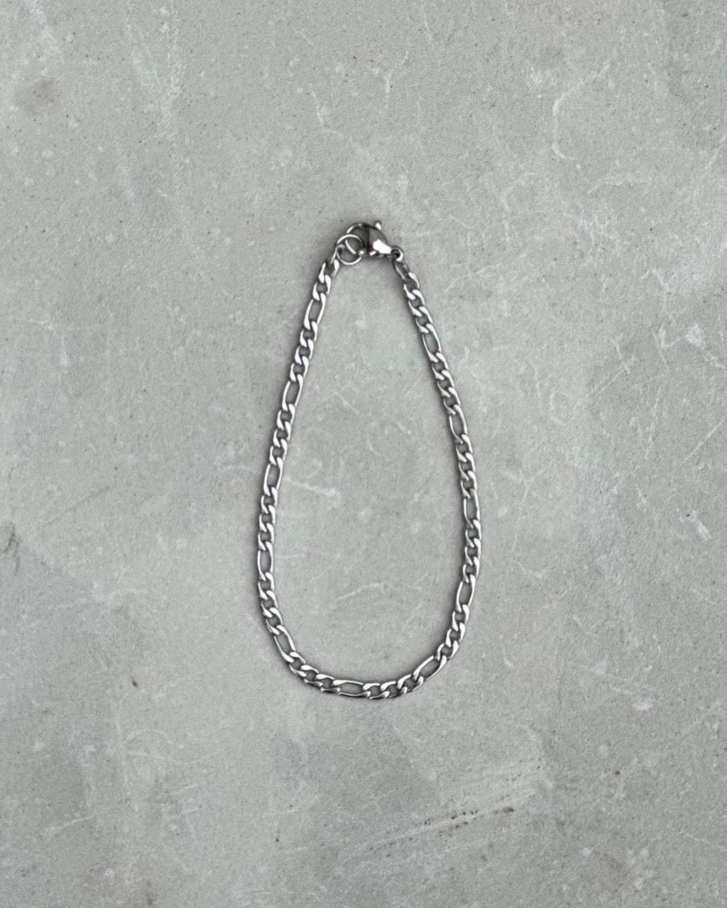 Silver Figaro Bracelet