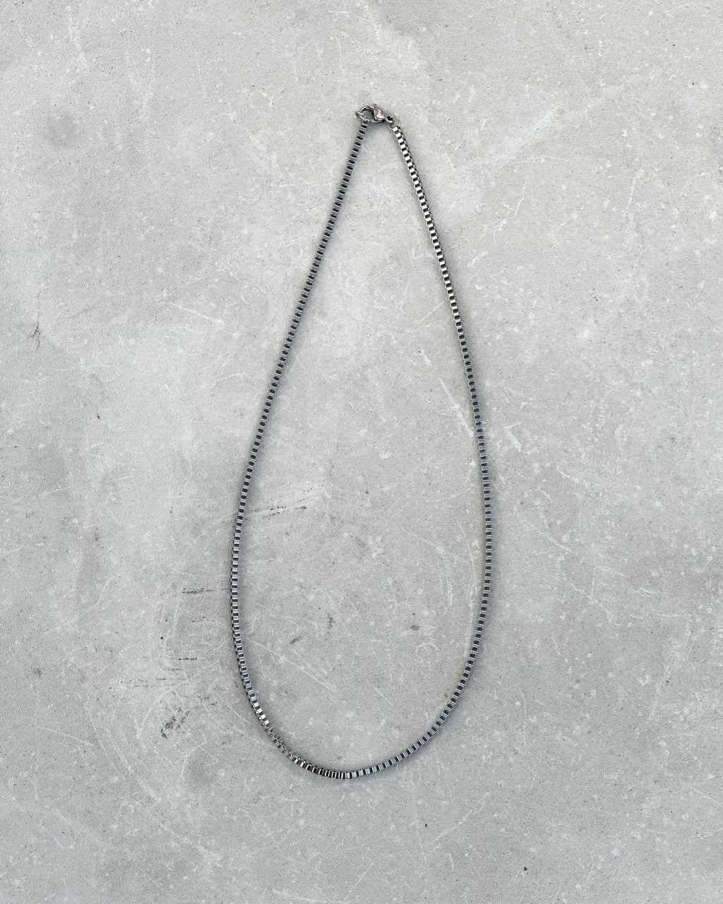 Silver Box Chain Necklace