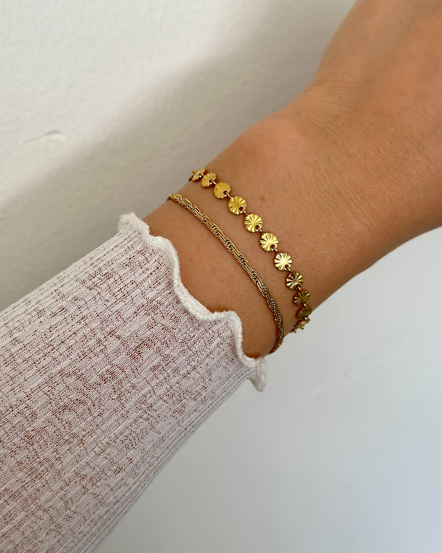 Gold Disc Bracelet