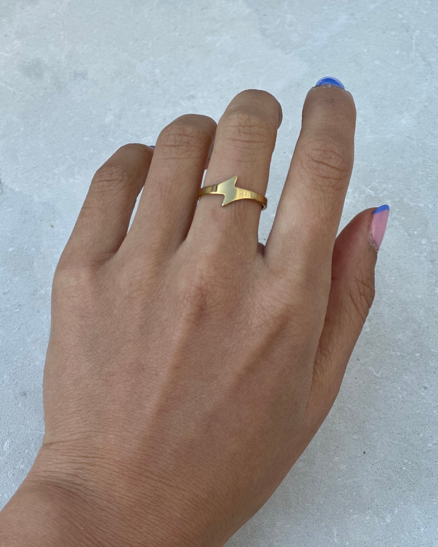 Gold Bolt Ring