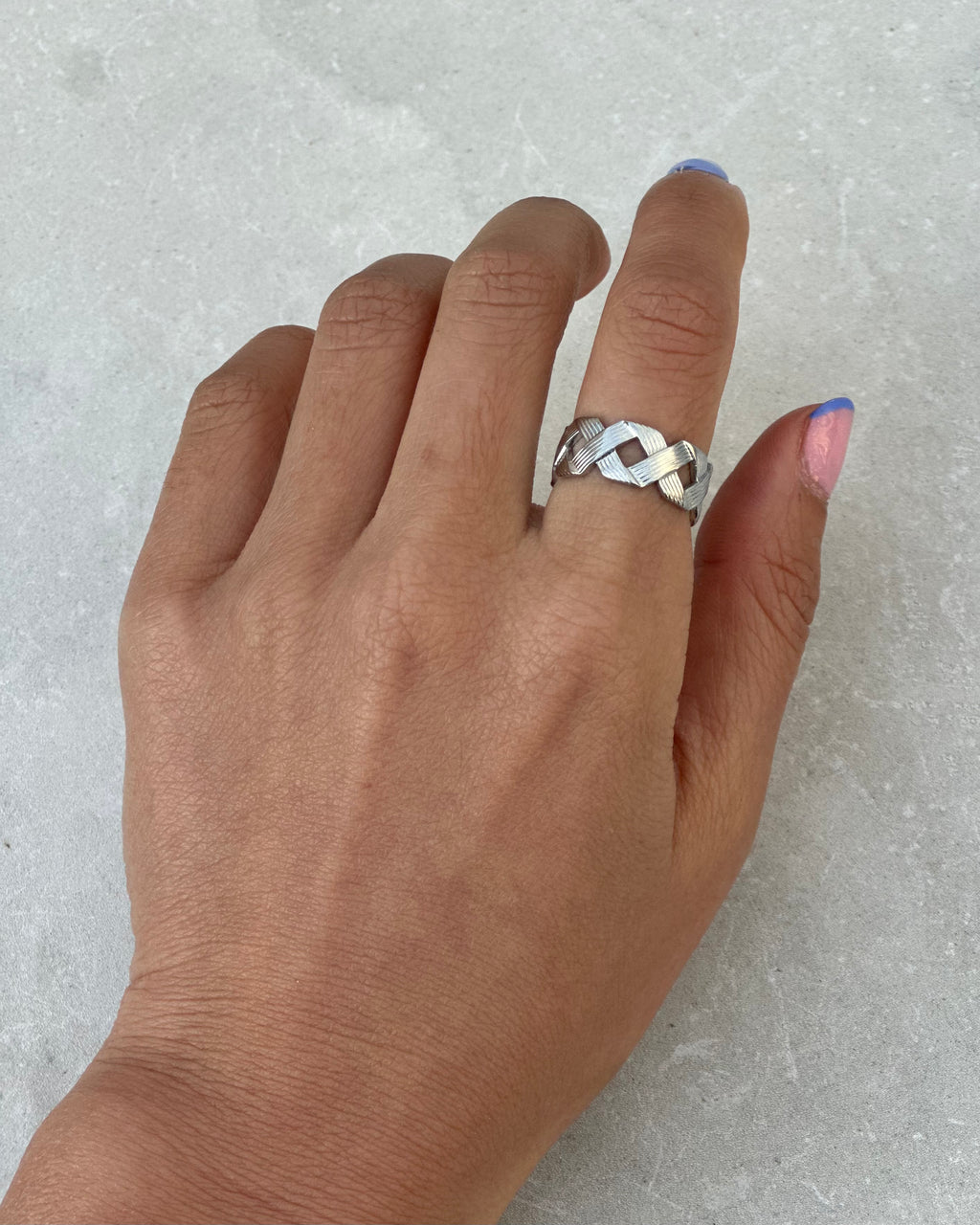 Silver Tartan Ring