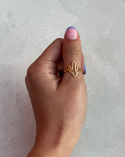 Gold Cactus Ring