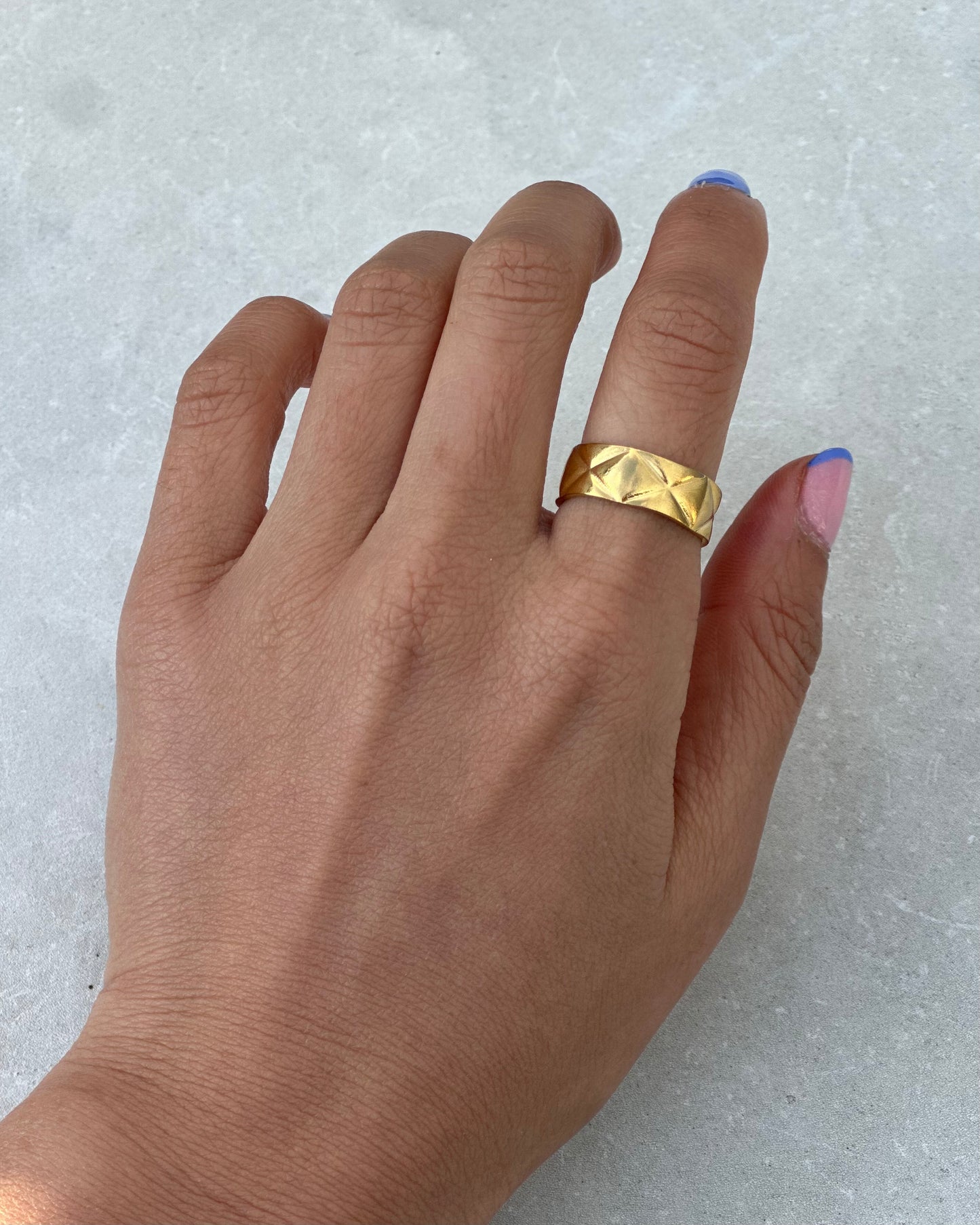 Gold Quilted Ring